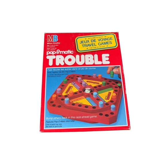 Milton Bradley Other - Vintage 1990 Milton Bradley Pop-O-Matic Trouble Travel Board Game C4704 Red